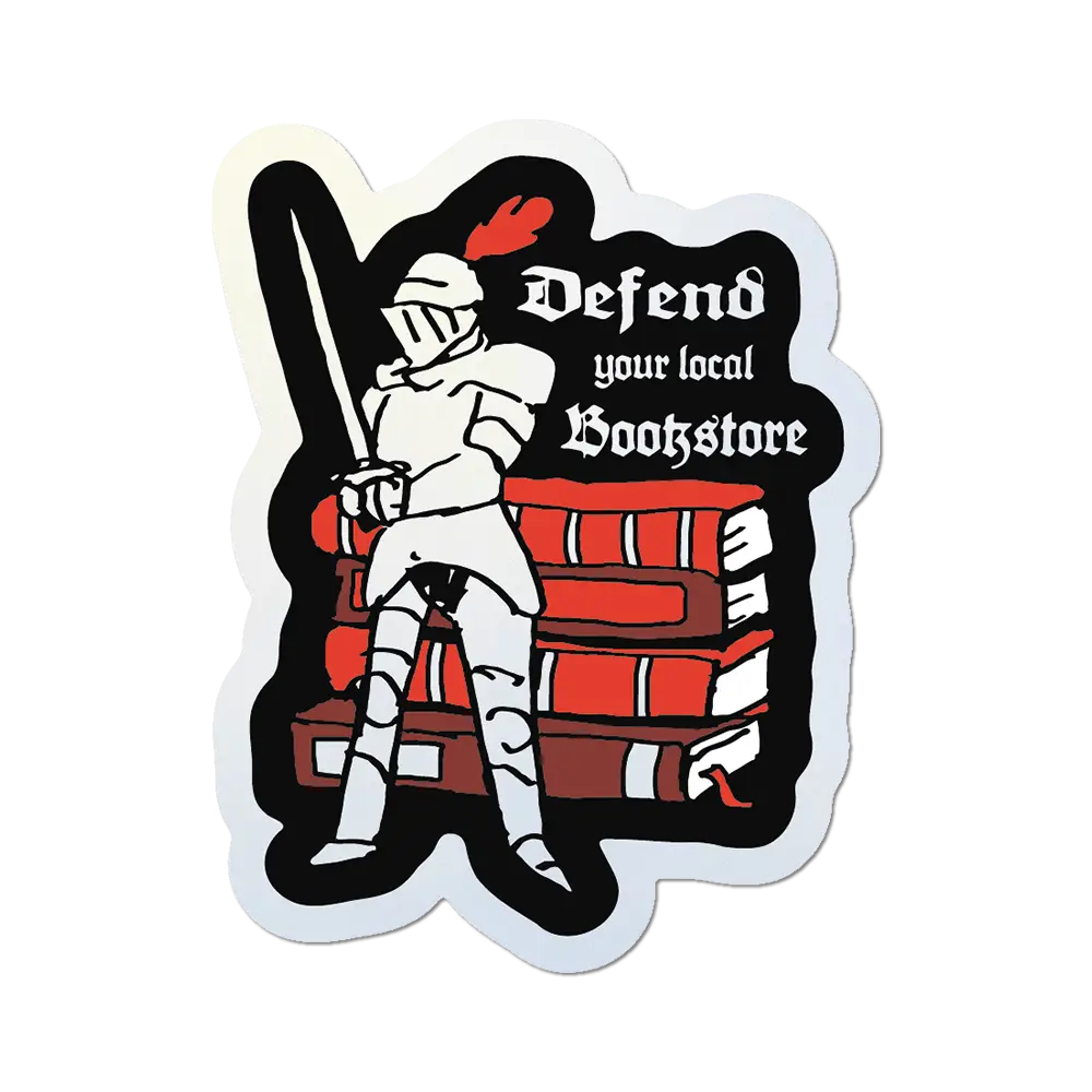 Defend Your Local Bookstore by Apply - Die-Cut Sticker