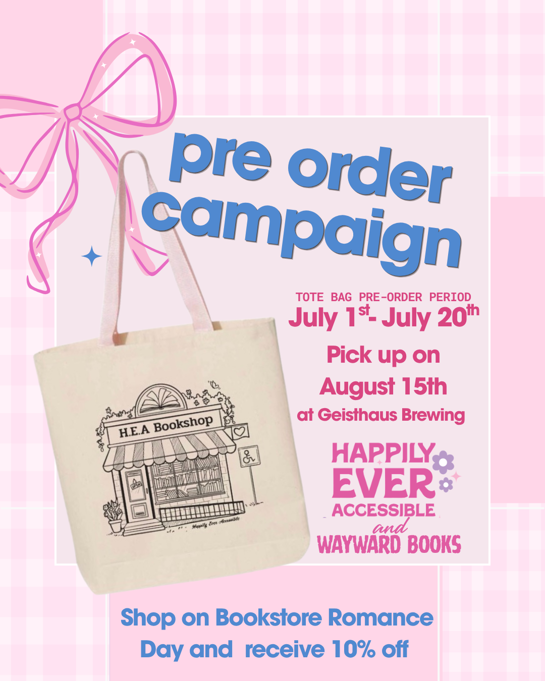 HEA Bookstore Tote Pre-Order